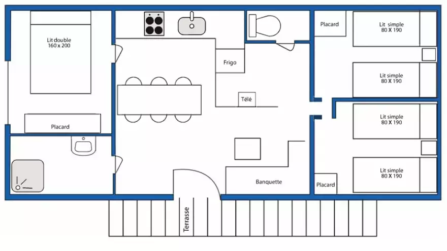 Plan Mobilhome 6 personnes