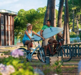 Biscarrosse départ en vélo pour la plage